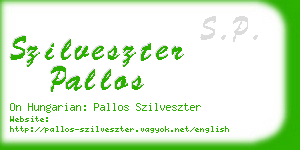 szilveszter pallos business card